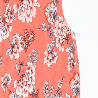 M&Co Womens Pink Floral  Shift  Size 8
