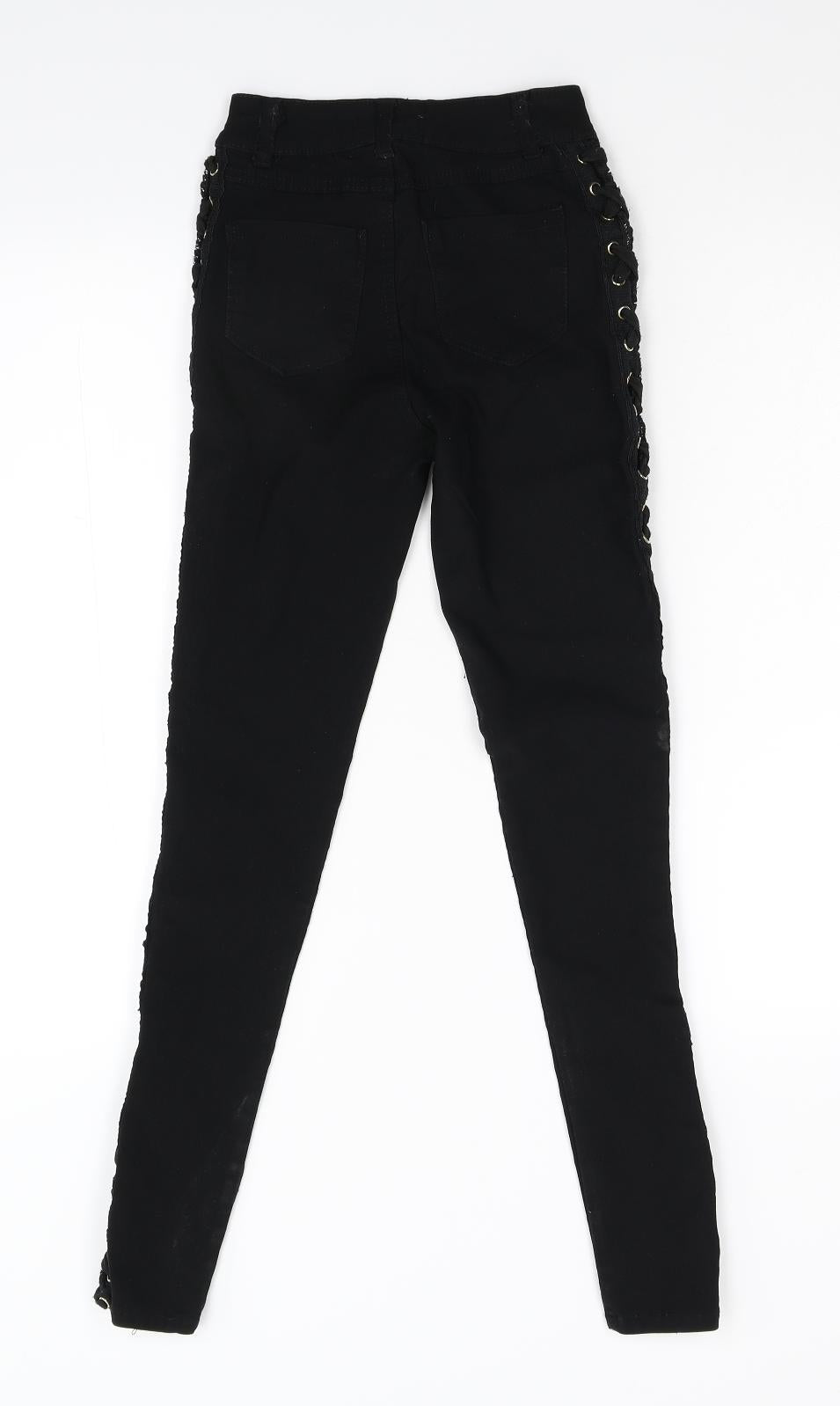 Girl Vivi Girls Black  Damask Skinny Jeans Size XS
