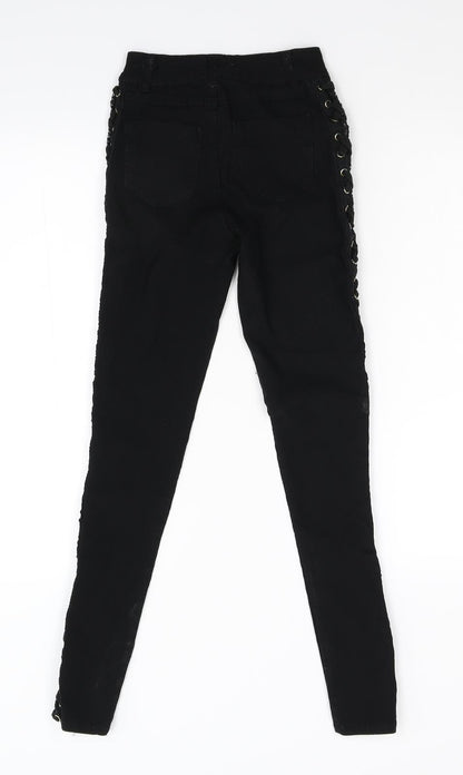 Girl Vivi Girls Black  Damask Skinny Jeans Size XS
