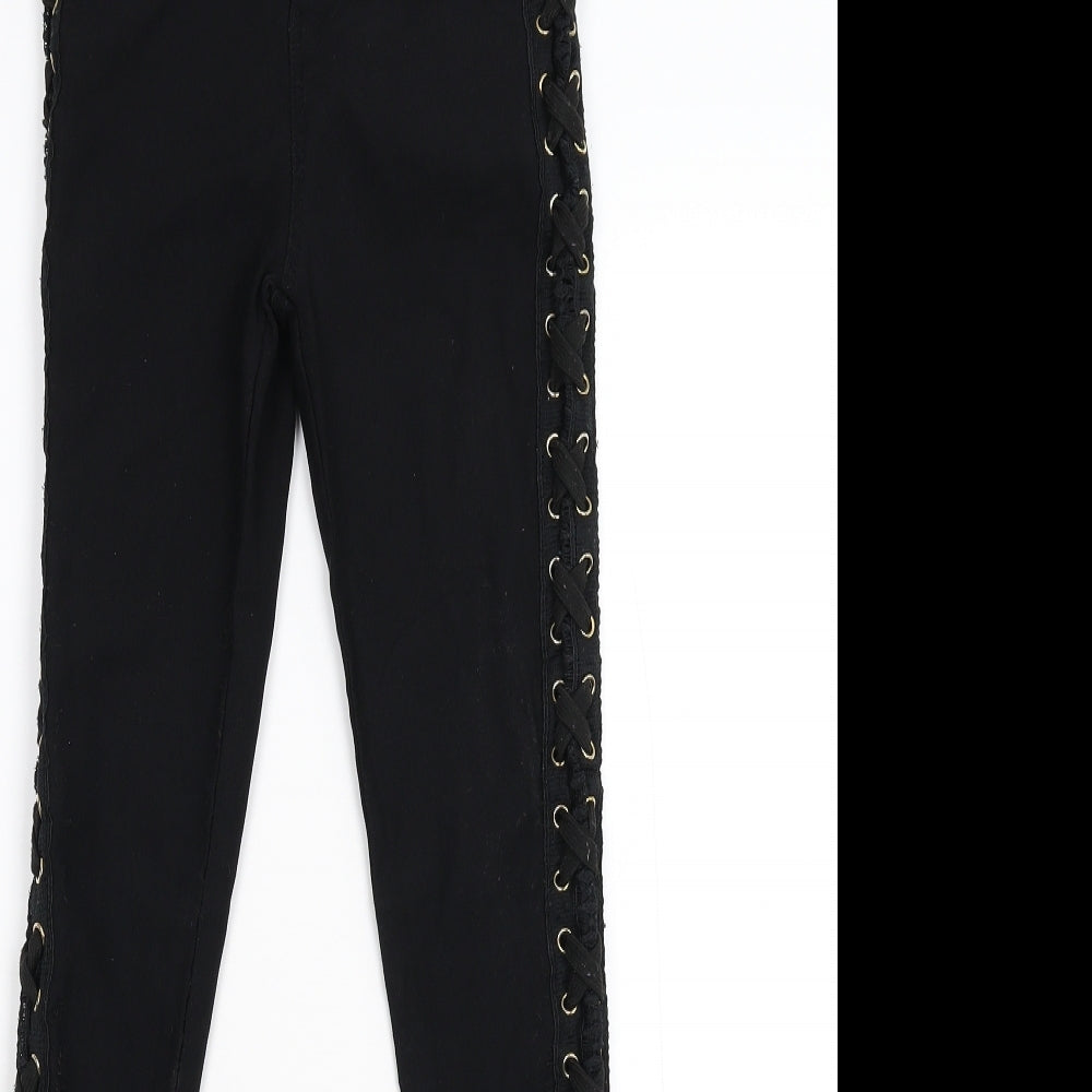 Girl Vivi Girls Black  Damask Skinny Jeans Size XS