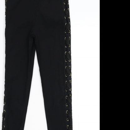 Girl Vivi Girls Black  Damask Skinny Jeans Size XS