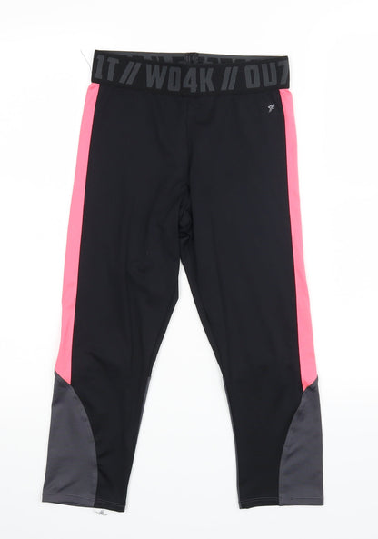 Workout Womens Black   Jogger Leggings Size 10 L20 in