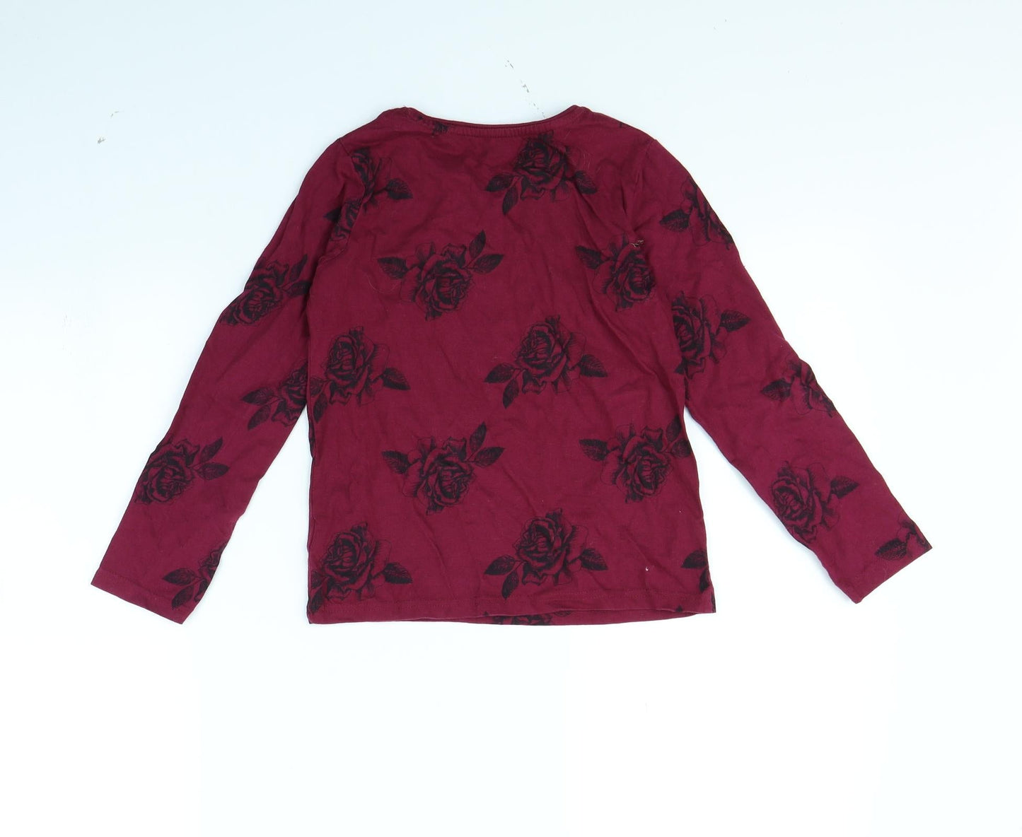 Primark Girls Purple Floral  Basic T-Shirt Size 8 Years  - Bonjour