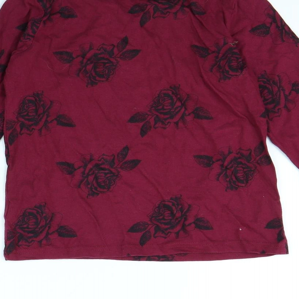 Primark Girls Purple Floral  Basic T-Shirt Size 8 Years  - Bonjour