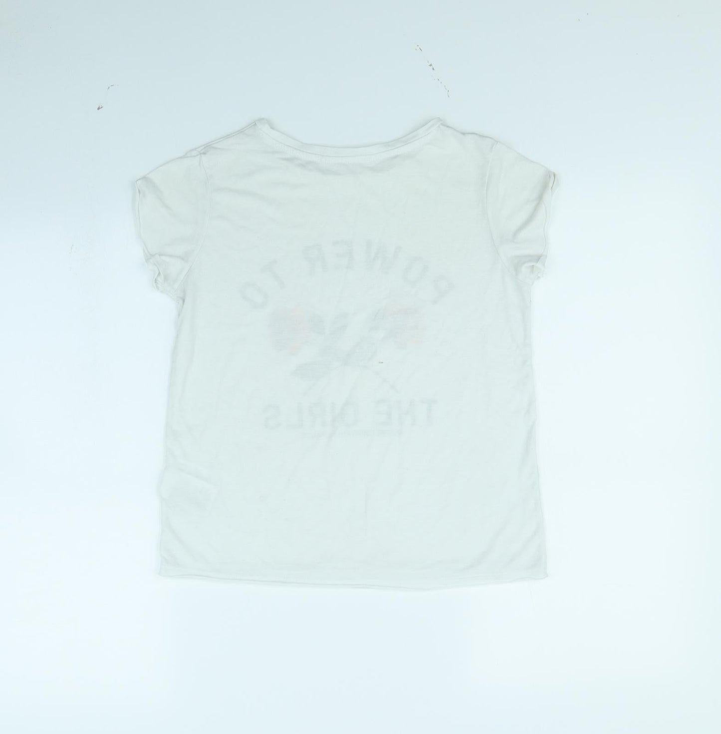H&M Girls White   Basic T-Shirt Size 12 Years