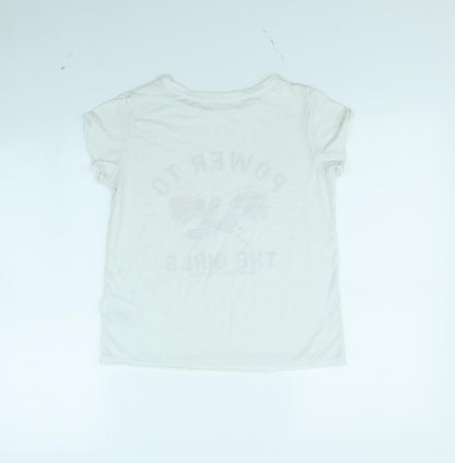 H&M Girls White   Basic T-Shirt Size 12 Years