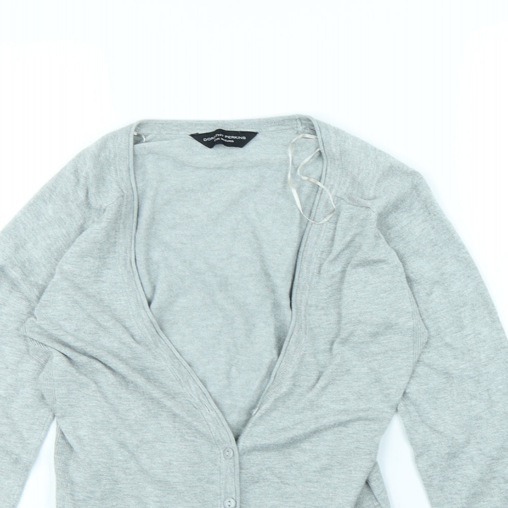 Dorothy Perkins Womens Grey   Cardigan Jumper Size 8