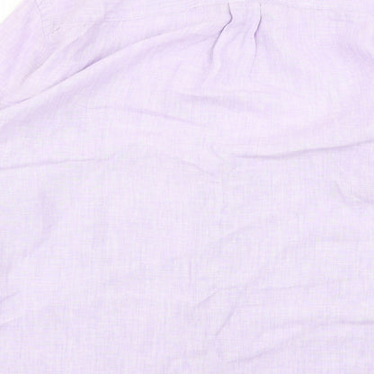 Mens UK Size L Blue Harbour Purple  Button-Up Long Sleeve Casual Shirt