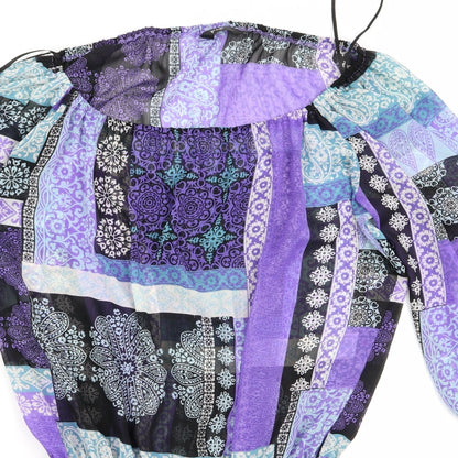 F&F Womens Multicoloured Paisley  Basic Blouse Size 14