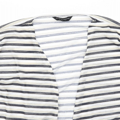 Dorothy Perkins Womens Beige Striped  Cardigan Jumper Size L