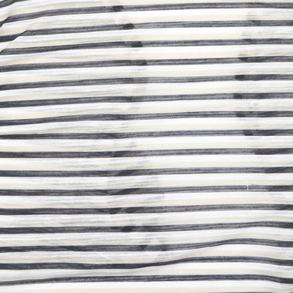 Dorothy Perkins Womens Beige Striped  Cardigan Jumper Size L