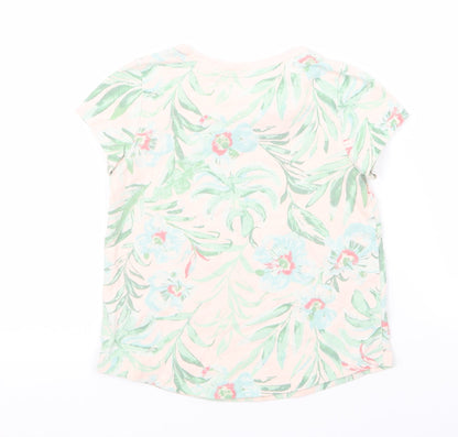 Nutmeg Girls Brown Floral  Basic T-Shirt Size 4 Years
