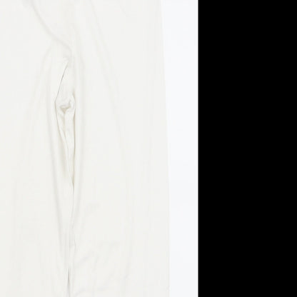 Womens UK Size 8 Preworn Relaxed Fit  White Trousers
