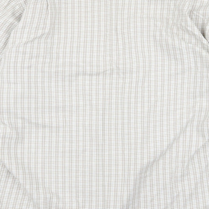 Mens UK Size 16 m&s Brown  Button-Up Long Sleeve Casual Shirt