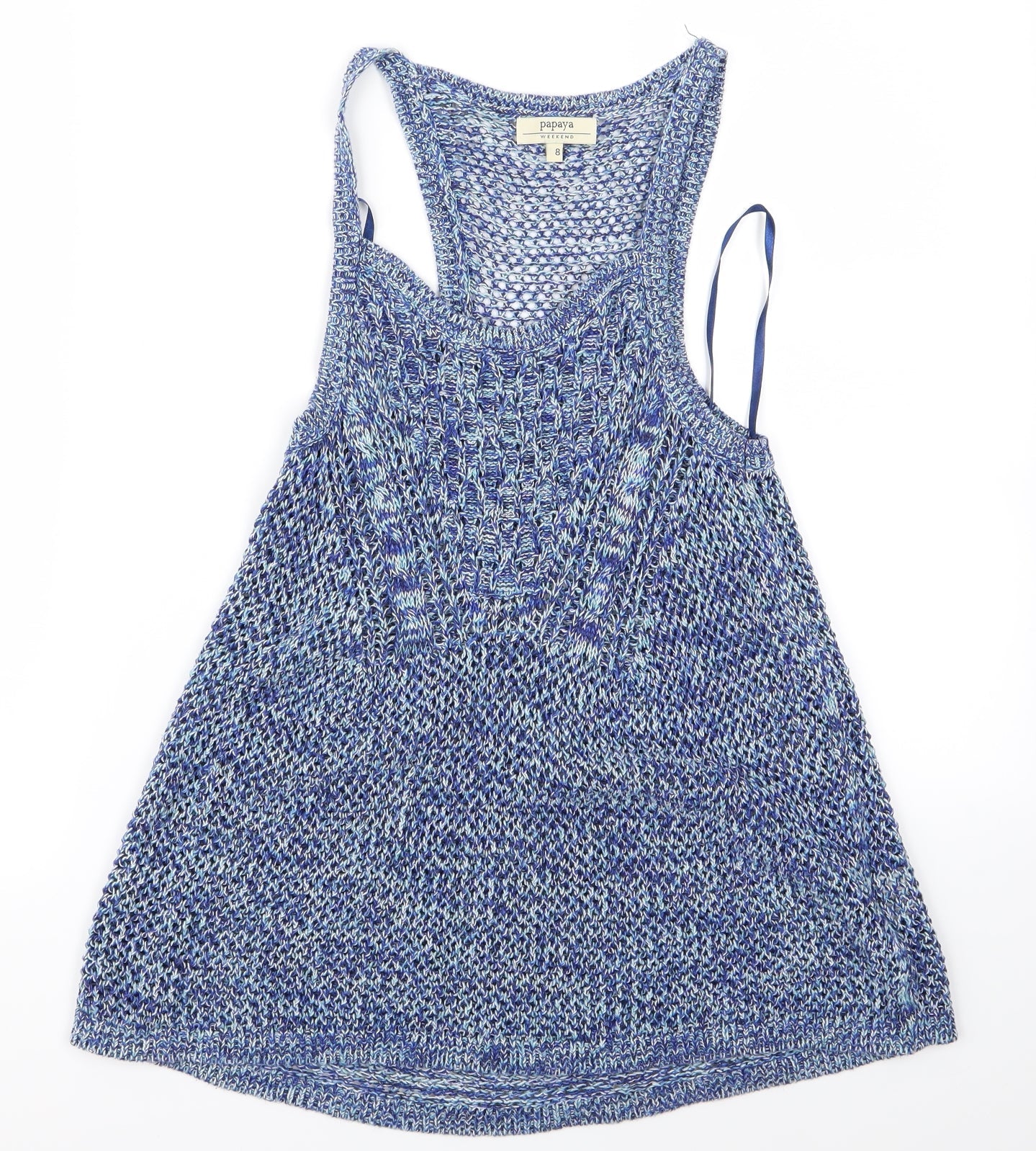 Papaya Womens Blue  Rayon A-Line  Size 8