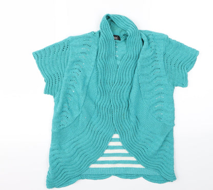 glimpse Womens Green   Cardigan Jumper Size M  - v
