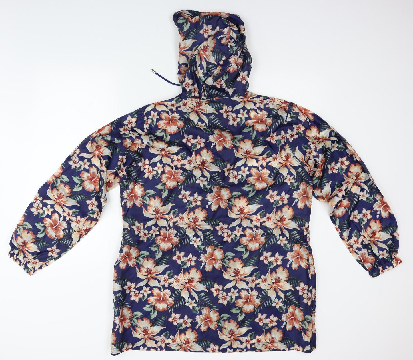 Intuition Womens Blue Floral  Biker Coat Size M