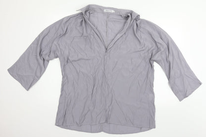 Womens UK Size XL MissLook Grey Basic Blouse