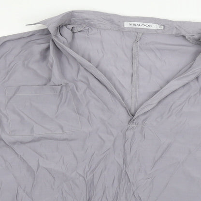 Womens UK Size XL MissLook Grey Basic Blouse