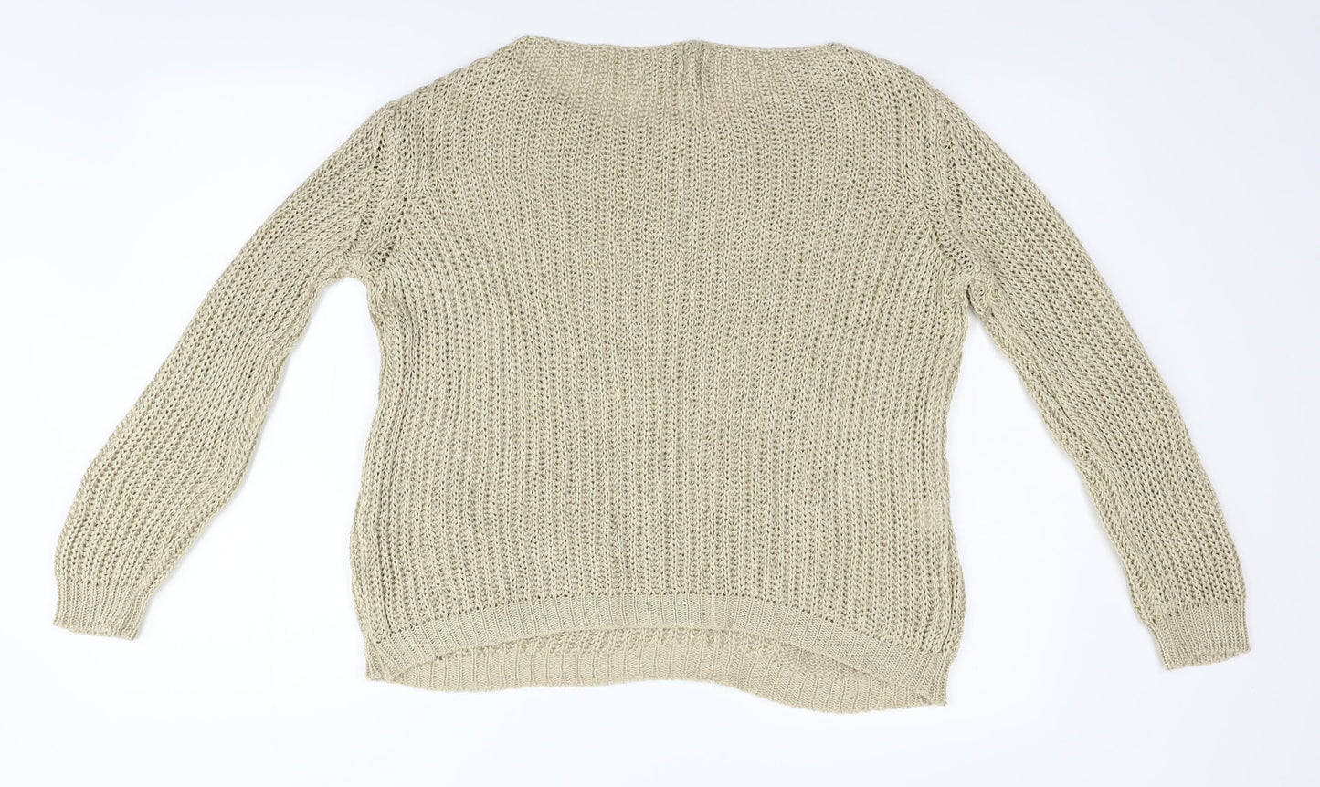poolgirl Womens Beige  Knit Pullover Jumper Size M
