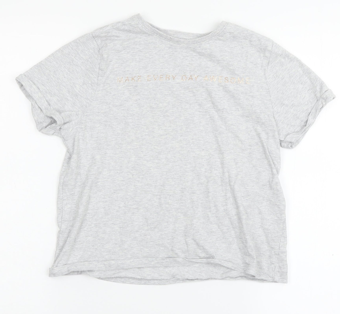 F&F Girls Grey   Basic T-Shirt Size 12-13 Years