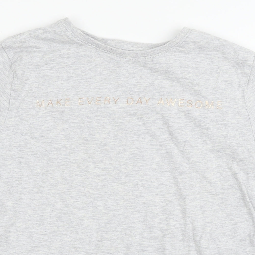 F&F Girls Grey   Basic T-Shirt Size 12-13 Years