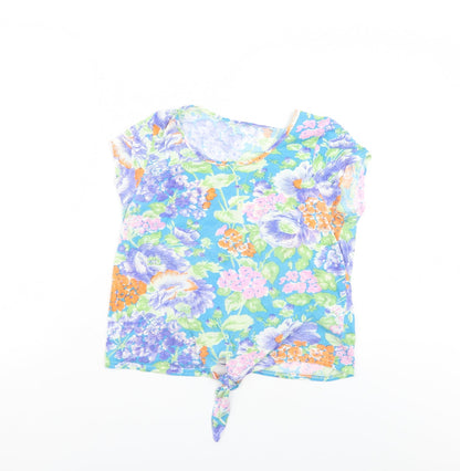E Vie Womens Multicoloured Floral  Wrap Blouse Size 10