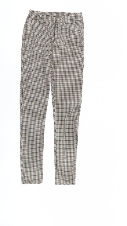Womens UK Size S Preworn Regular Fit  Brown Trousers