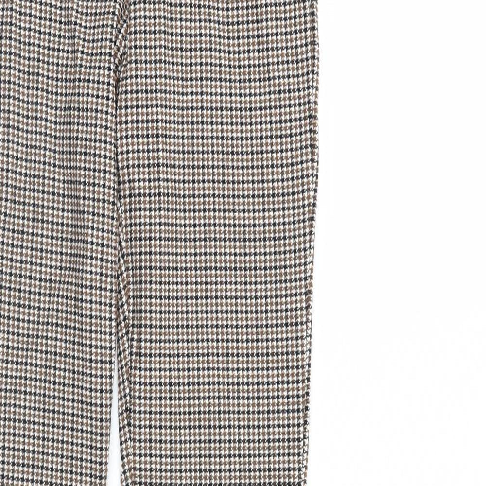Womens UK Size S Preworn Regular Fit  Brown Trousers
