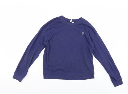 Mens UK Size M Divided Blue Pullover Sweatshirt