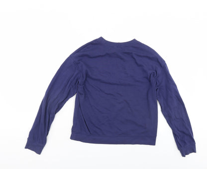 Mens UK Size M Divided Blue Pullover Sweatshirt