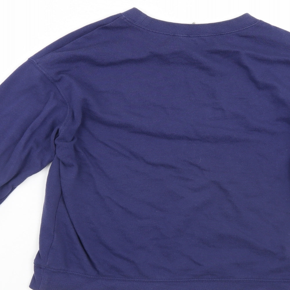 Mens UK Size M Divided Blue Pullover Sweatshirt