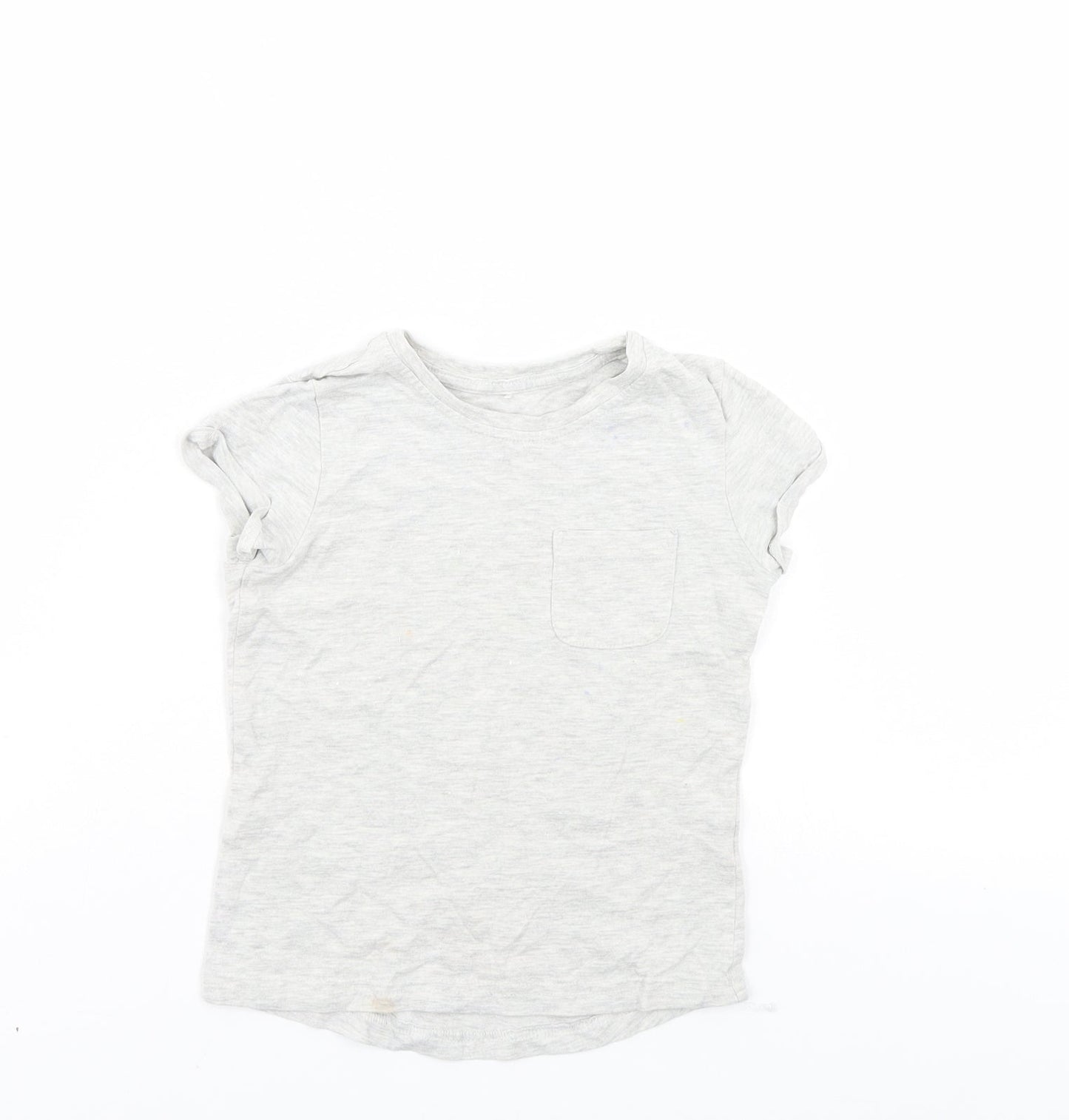 George Girls Grey   Basic T-Shirt Size 4-5 Years