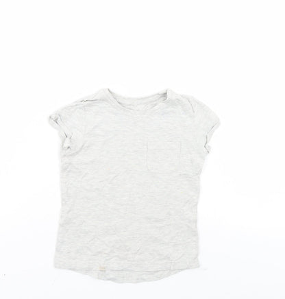 George Girls Grey   Basic T-Shirt Size 4-5 Years