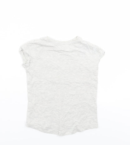 George Girls Grey   Basic T-Shirt Size 4-5 Years