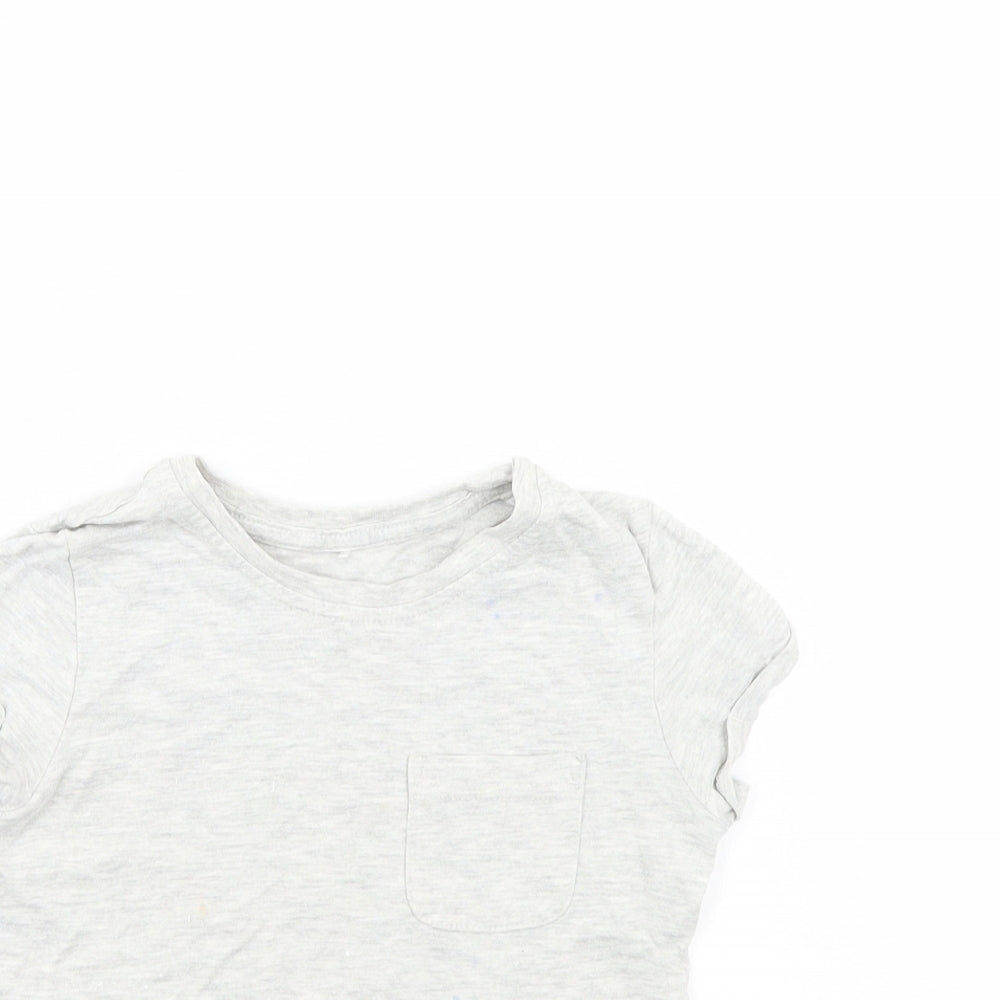 George Girls Grey   Basic T-Shirt Size 4-5 Years