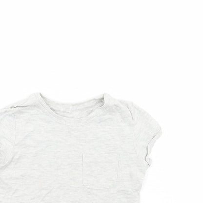 George Girls Grey   Basic T-Shirt Size 4-5 Years