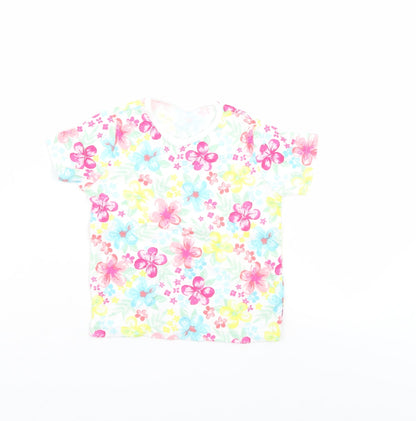 Disney Girls Multicoloured Floral  Basic T-Shirt Size 12-18 Months