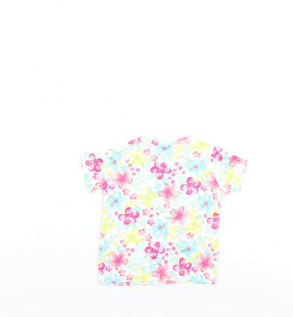 Disney Girls Multicoloured Floral  Basic T-Shirt Size 12-18 Months