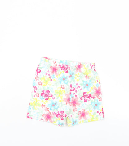 Disney Girls Multicoloured Floral  Cropped Trousers Size 12-18 Months
