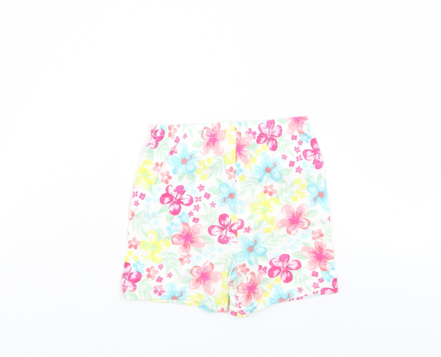 Disney Girls Multicoloured Floral  Cropped Trousers Size 12-18 Months