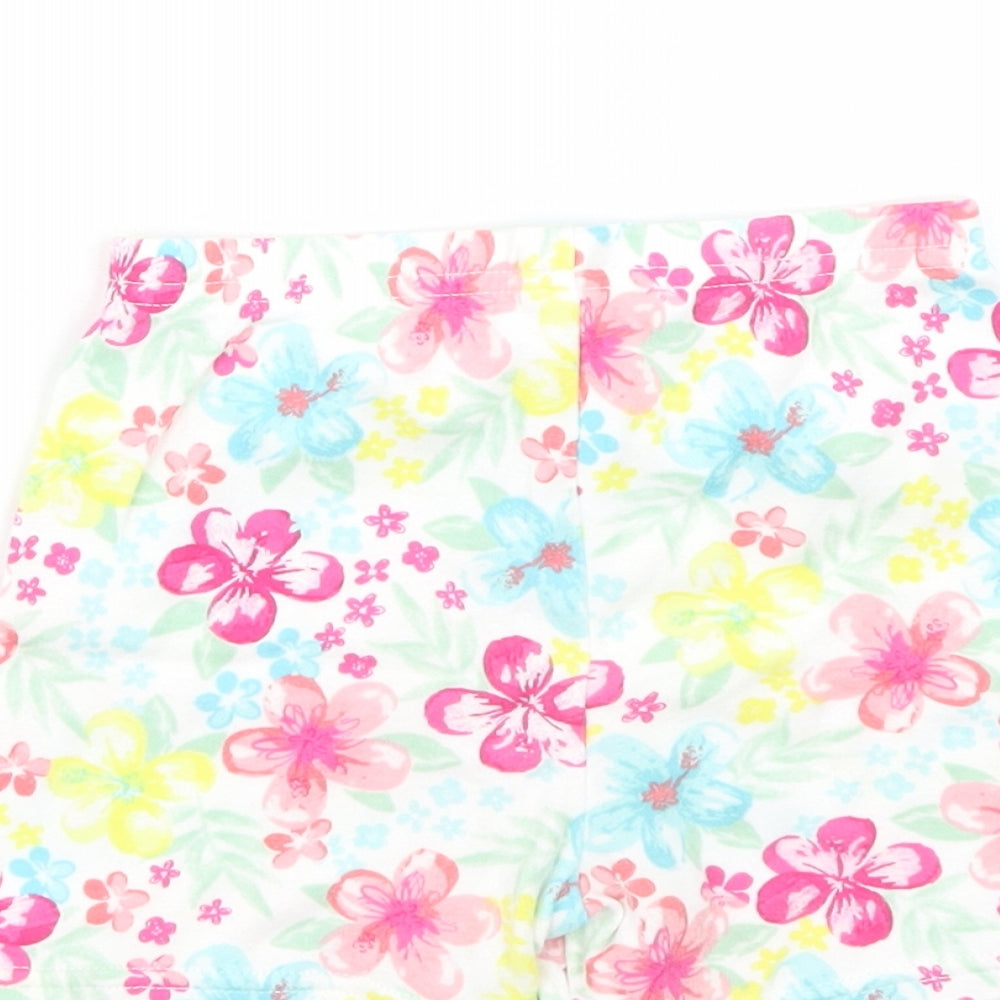Disney Girls Multicoloured Floral  Cropped Trousers Size 12-18 Months
