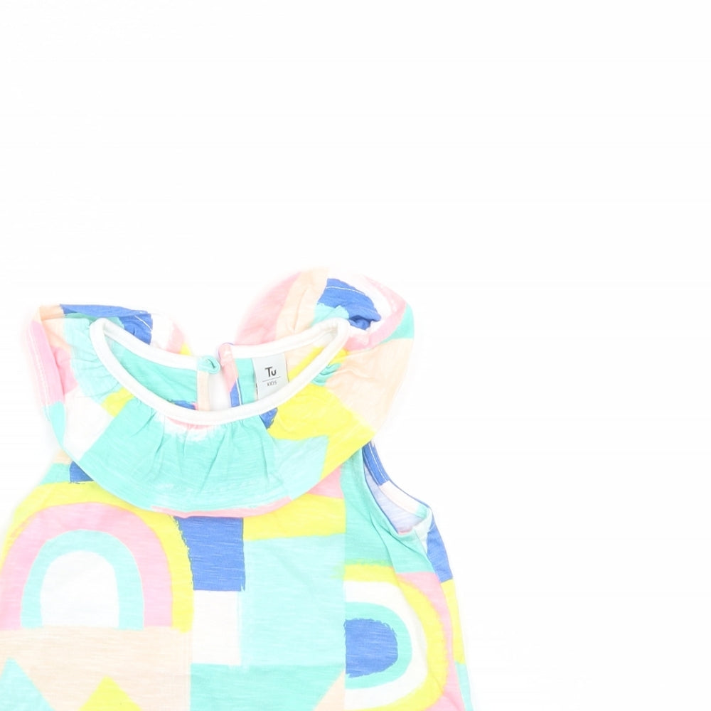 TU Girls Multicoloured   Skater Dress  Size 12-18 Months