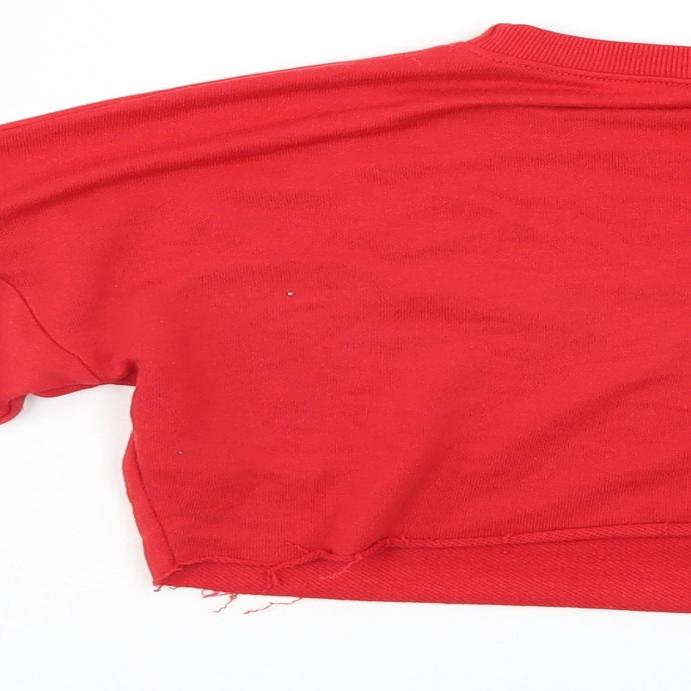 New Look Girls Red   Pullover Sweatshirt Size 9 Years  - Cropped