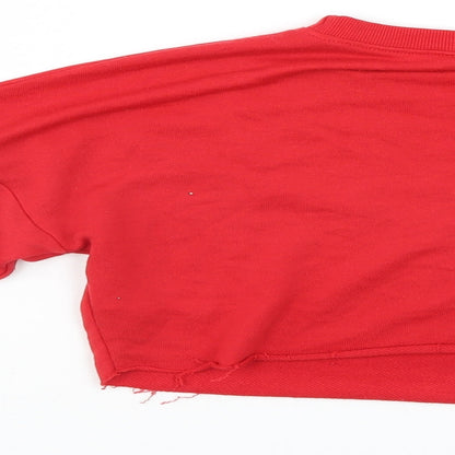 New Look Girls Red   Pullover Sweatshirt Size 9 Years  - Cropped