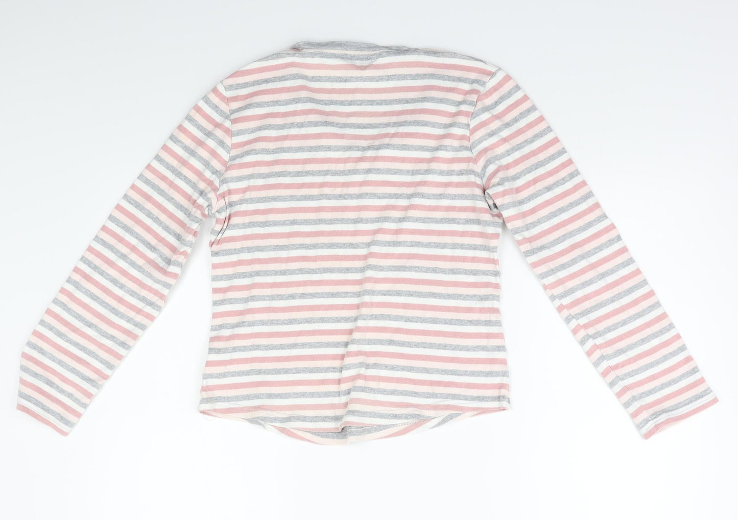 Relax Womens Pink Striped  Babydoll Pyjama Top Size 12