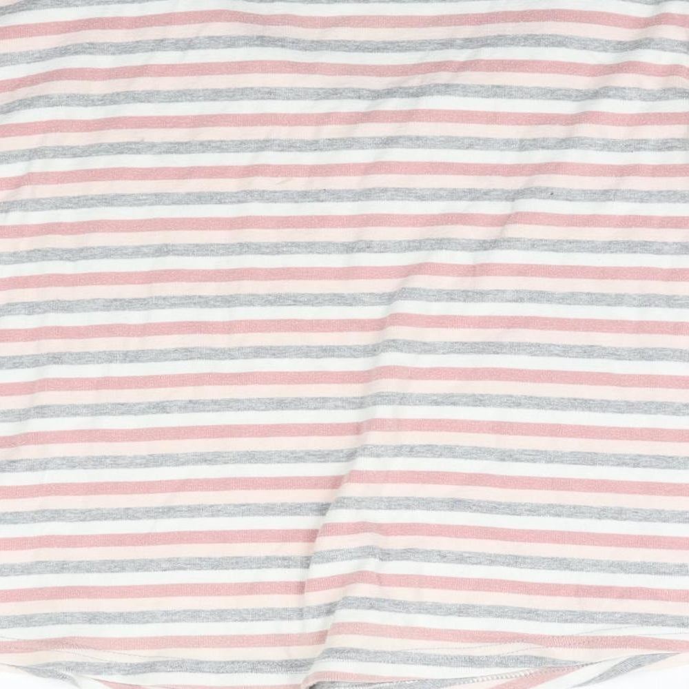 Relax Womens Pink Striped  Babydoll Pyjama Top Size 12