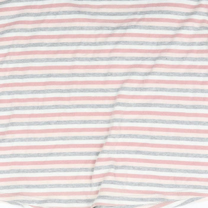 Relax Womens Pink Striped  Babydoll Pyjama Top Size 12