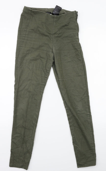 Womens UK Size 4 Divided Regular Fit  Green Trousers