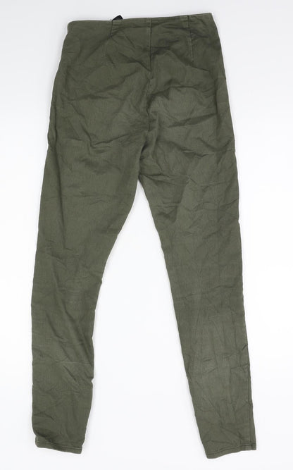 Womens UK Size 4 Divided Regular Fit  Green Trousers
